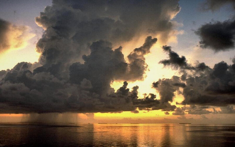 Storm Clouds over Ocean — Yellow