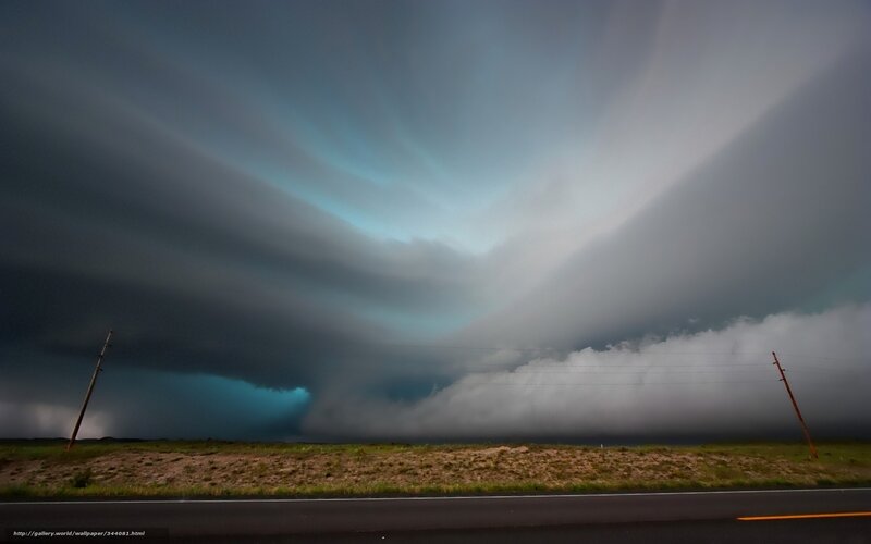 Storm Clouds over Road — Gray, Dramatic