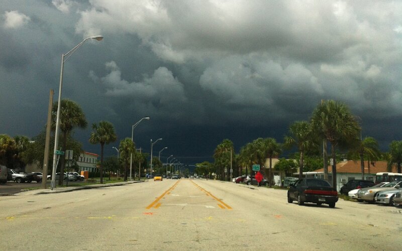 Storm Clouds over Street