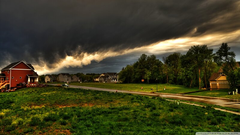 Storm Clouds over Suburb