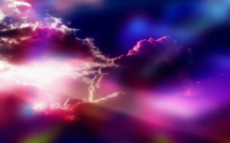 Storm Clouds with Lightning — Purple, Dramatic