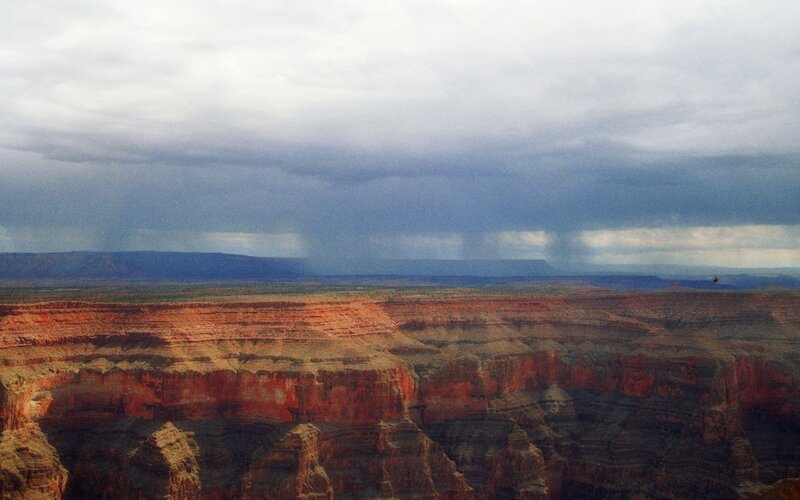 Storm over a canyon