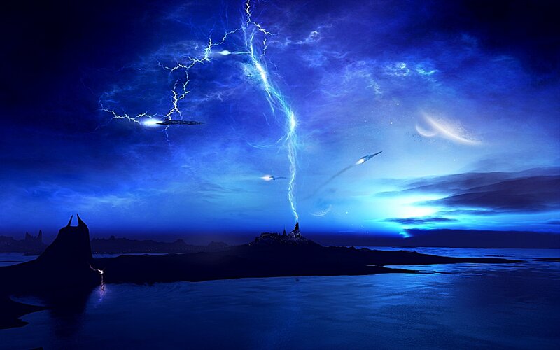 Storm over a fantasy island