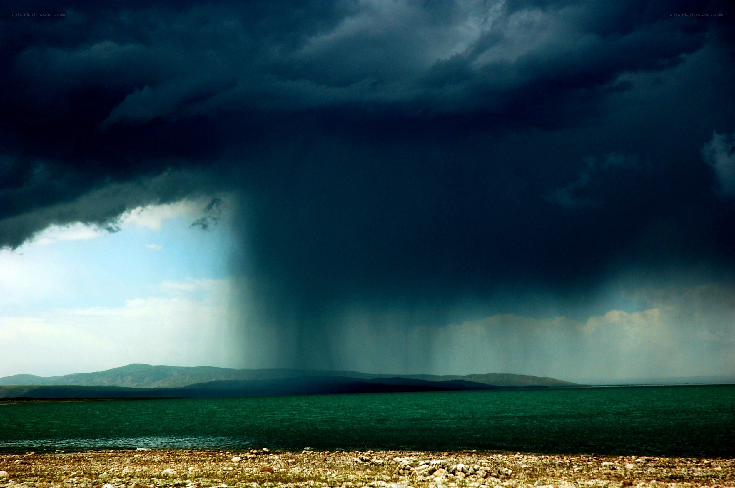 Storm over a lake