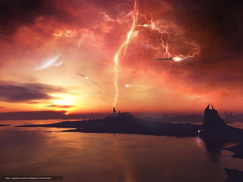 Storm over alien island