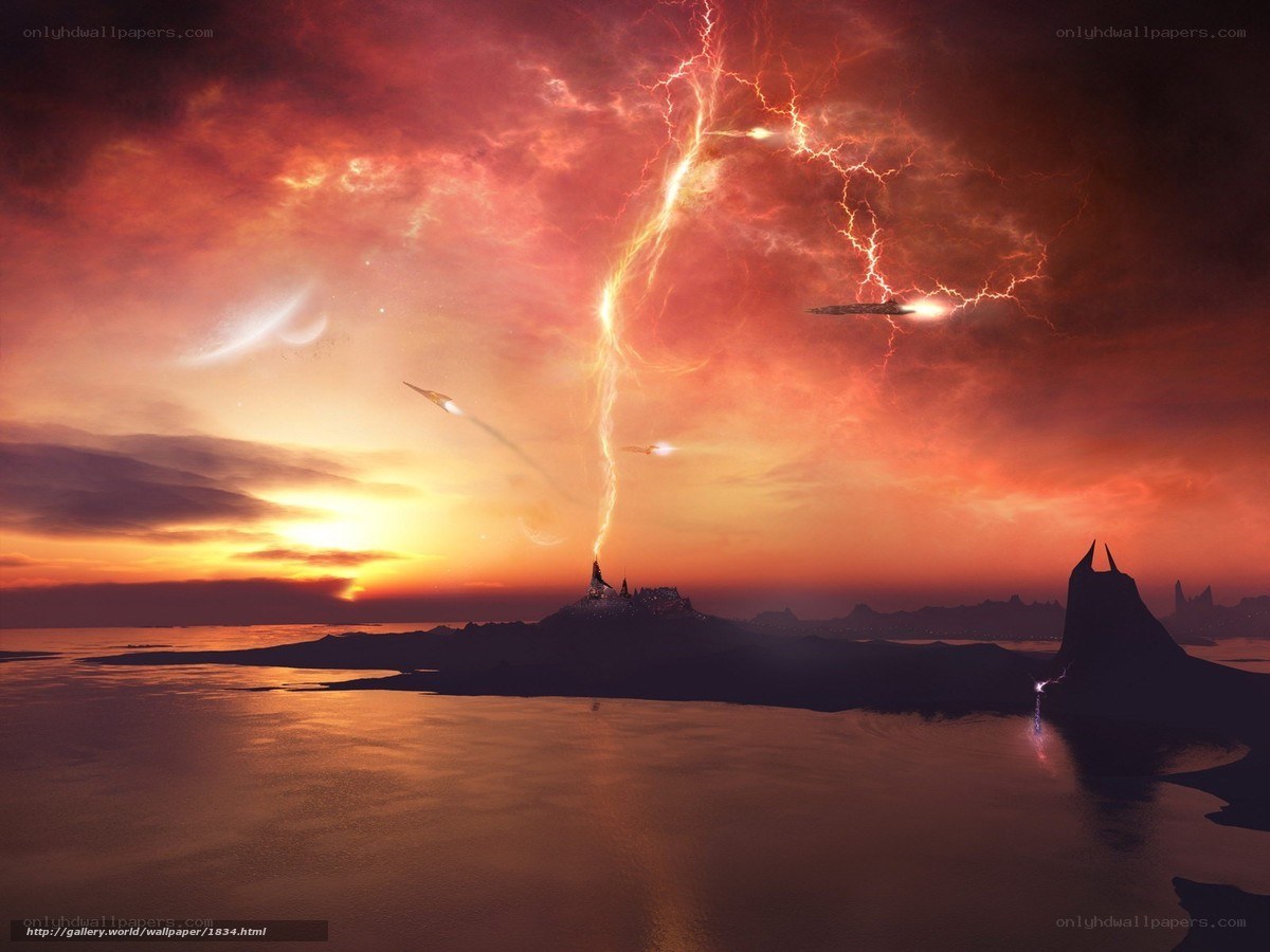 Storm over alien island