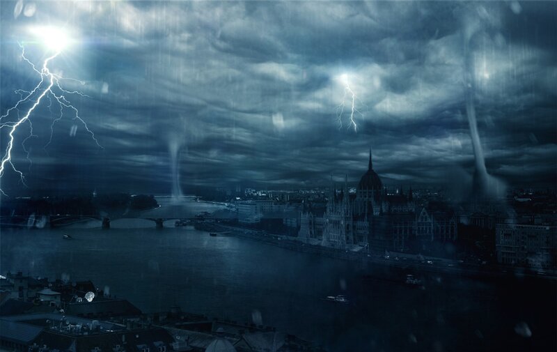 Storm over Budapest