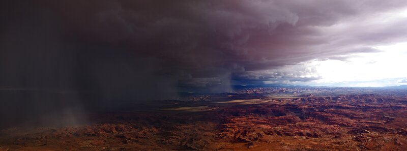 Storm over Desert Landscape — Gray
