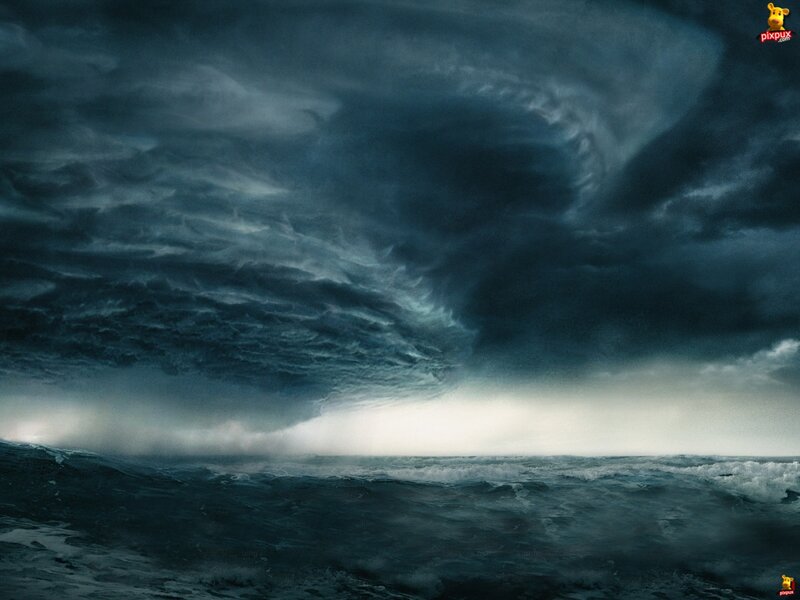 Storm over Ocean — Dark Blue