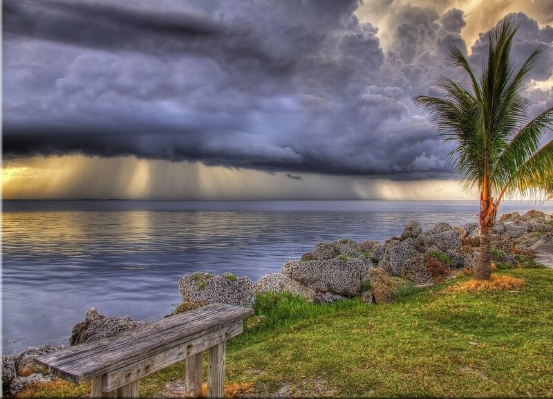 Storm over Ocean — Gray, Dramatic