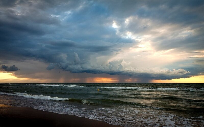 Storm over Ocean — Gray