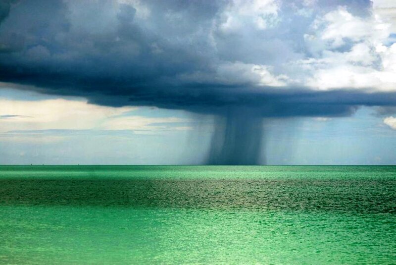 Storm over Ocean — Green, Dramatic