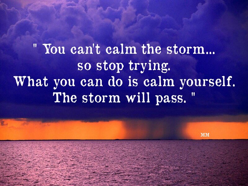 Storm over Ocean — Purple, Dramatic