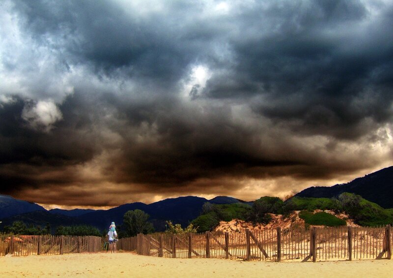 Storm over the beach