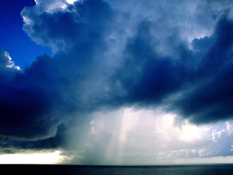 Storm over the ocean