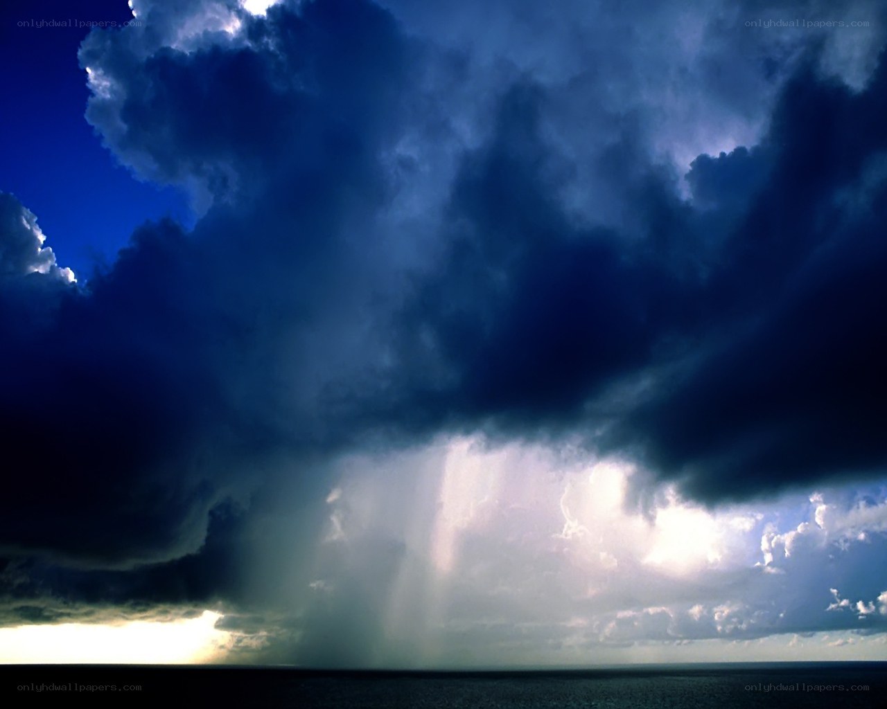 Storm over the ocean