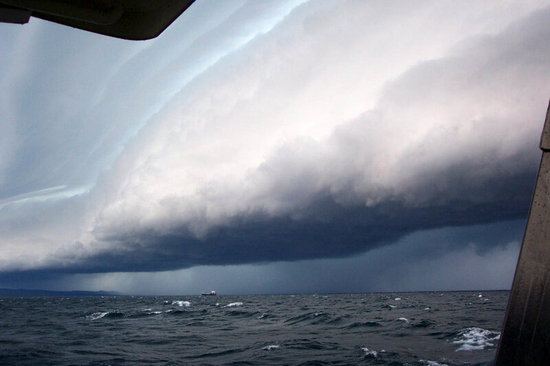 Storm over the ocean