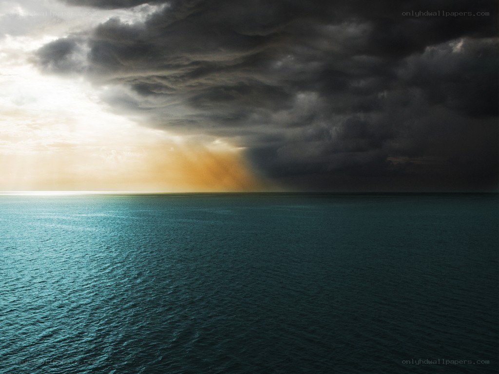 Storm over the ocean