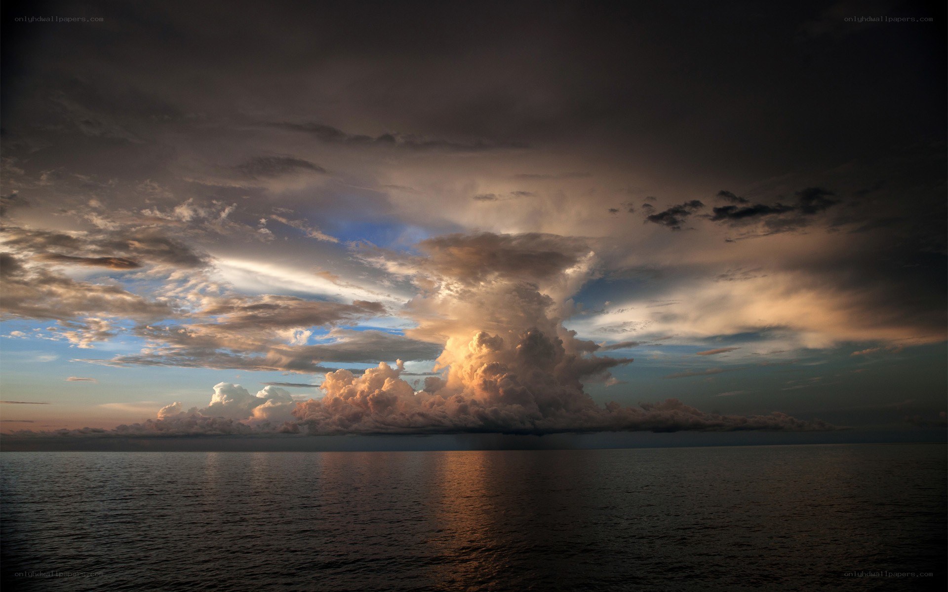 Storm over the ocean