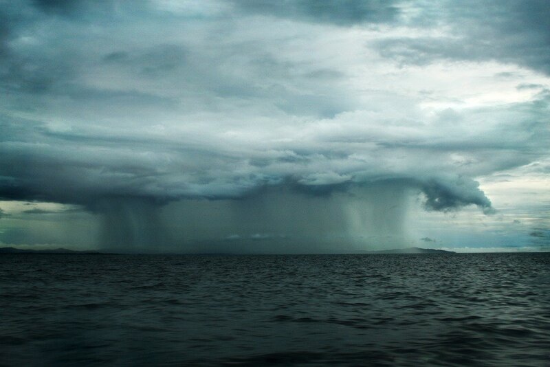 Storm over the ocean