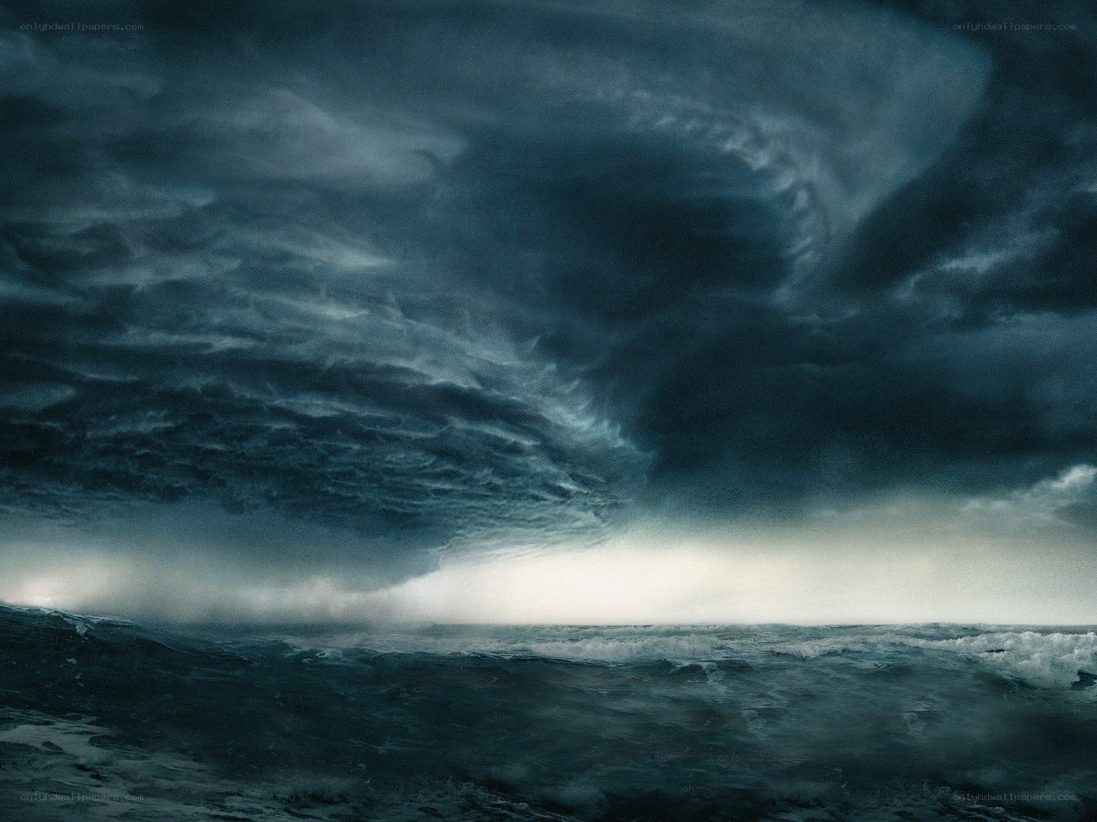 Storm over the ocean