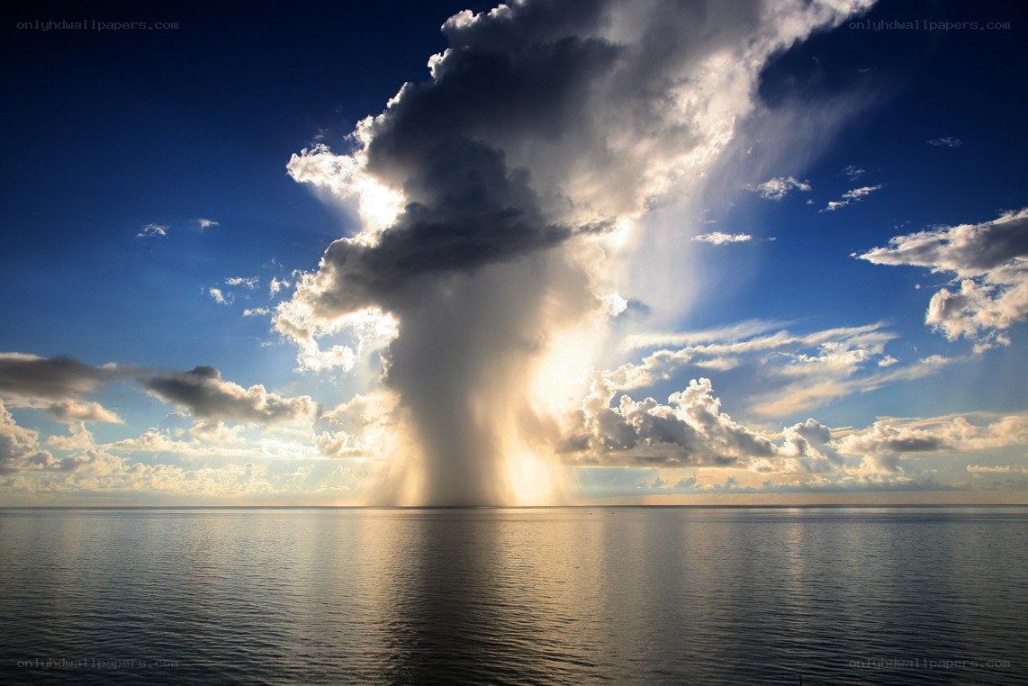 Storm over the ocean