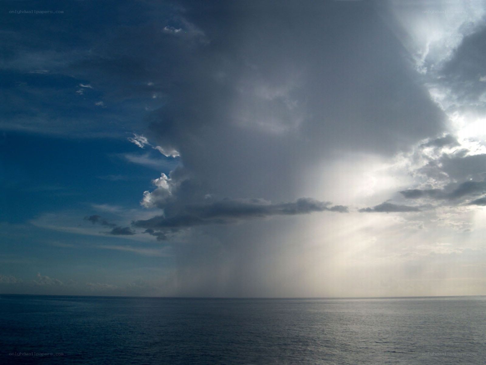 Storm over the ocean