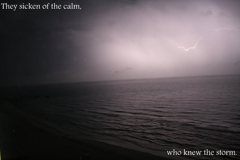 Storm over the ocean