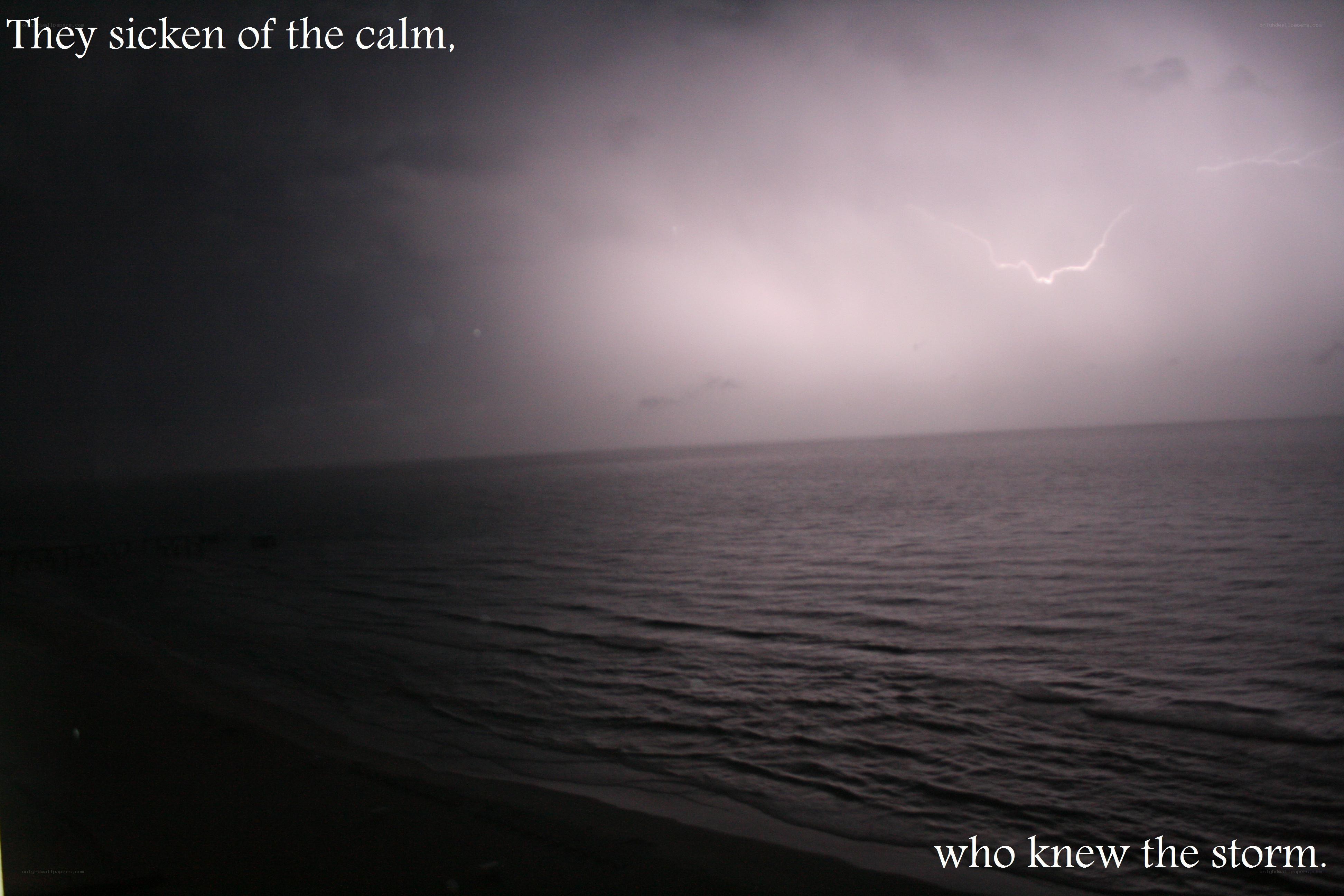 Storm over the ocean