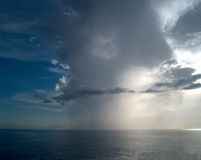 Storm over the ocean