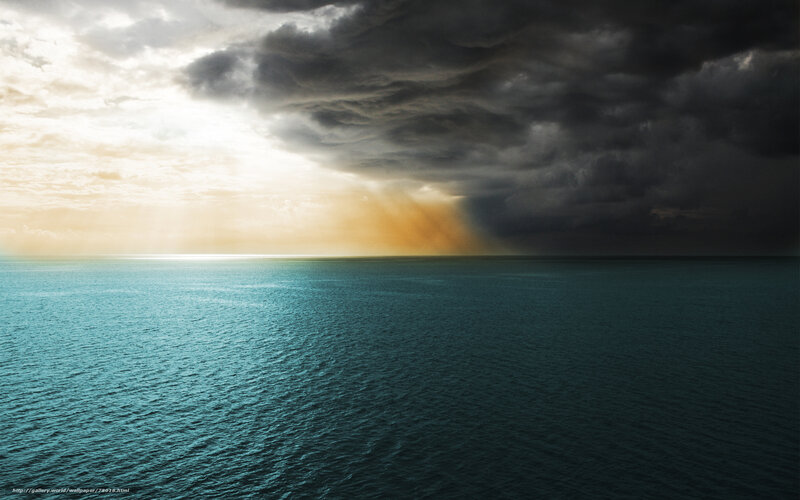 Storm over the ocean