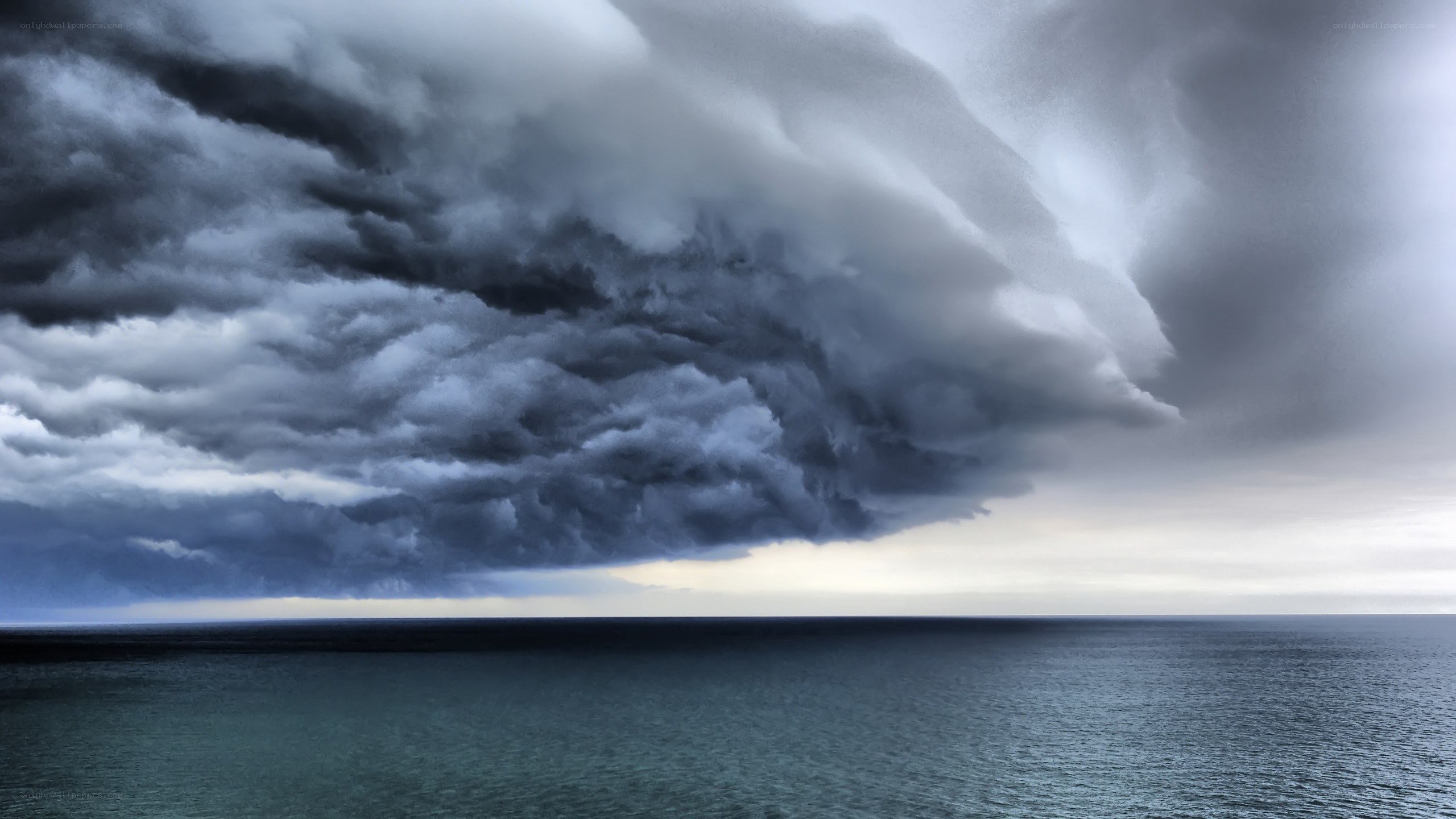 Storm over the open sea