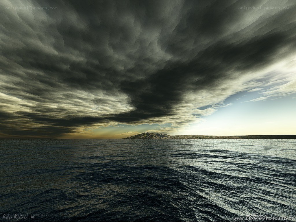 Storm over the sea