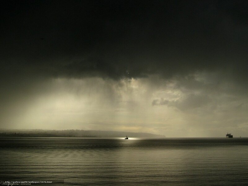 Storm over the sea