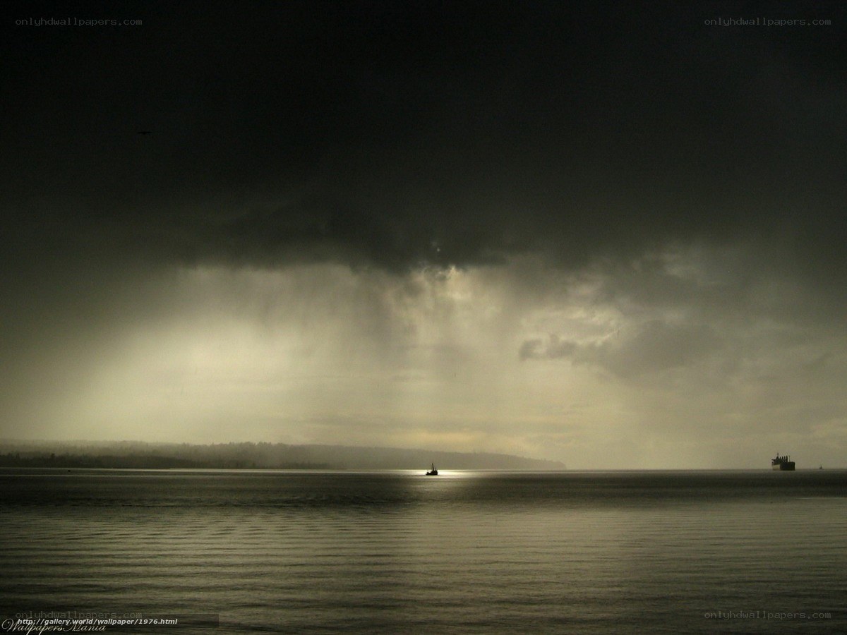 Storm over the sea