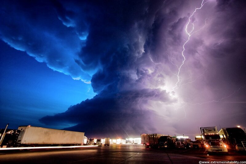 Storm over Truck Stop