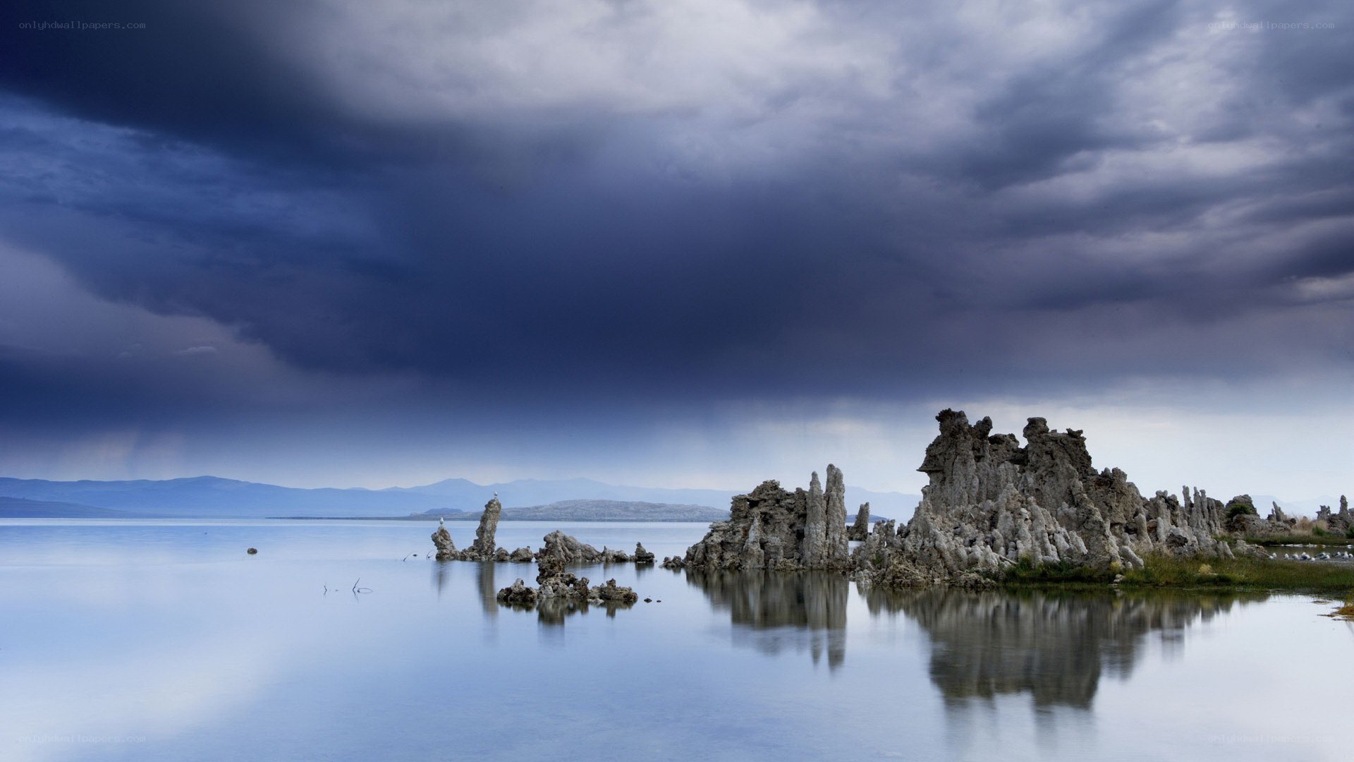 Storm over tufa formations