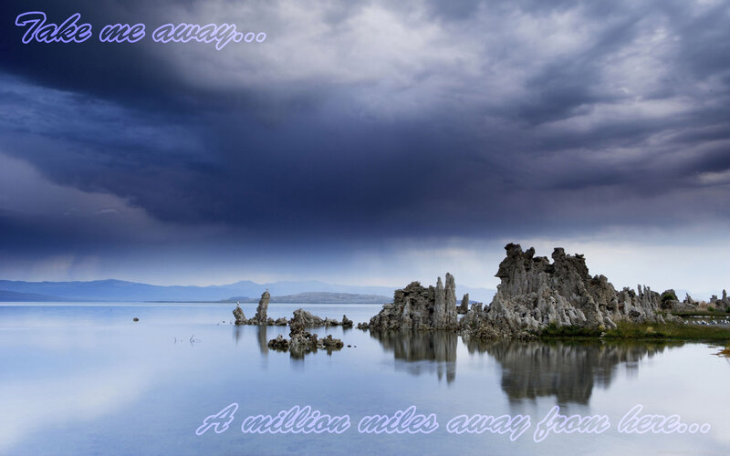Storm over tufa formations