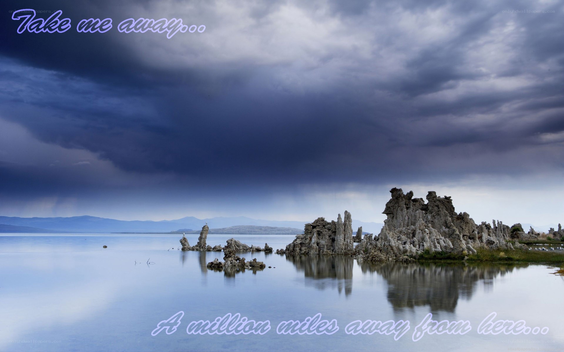 Storm over tufa formations