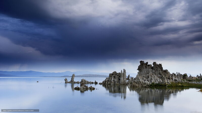 Storm over tufa formations