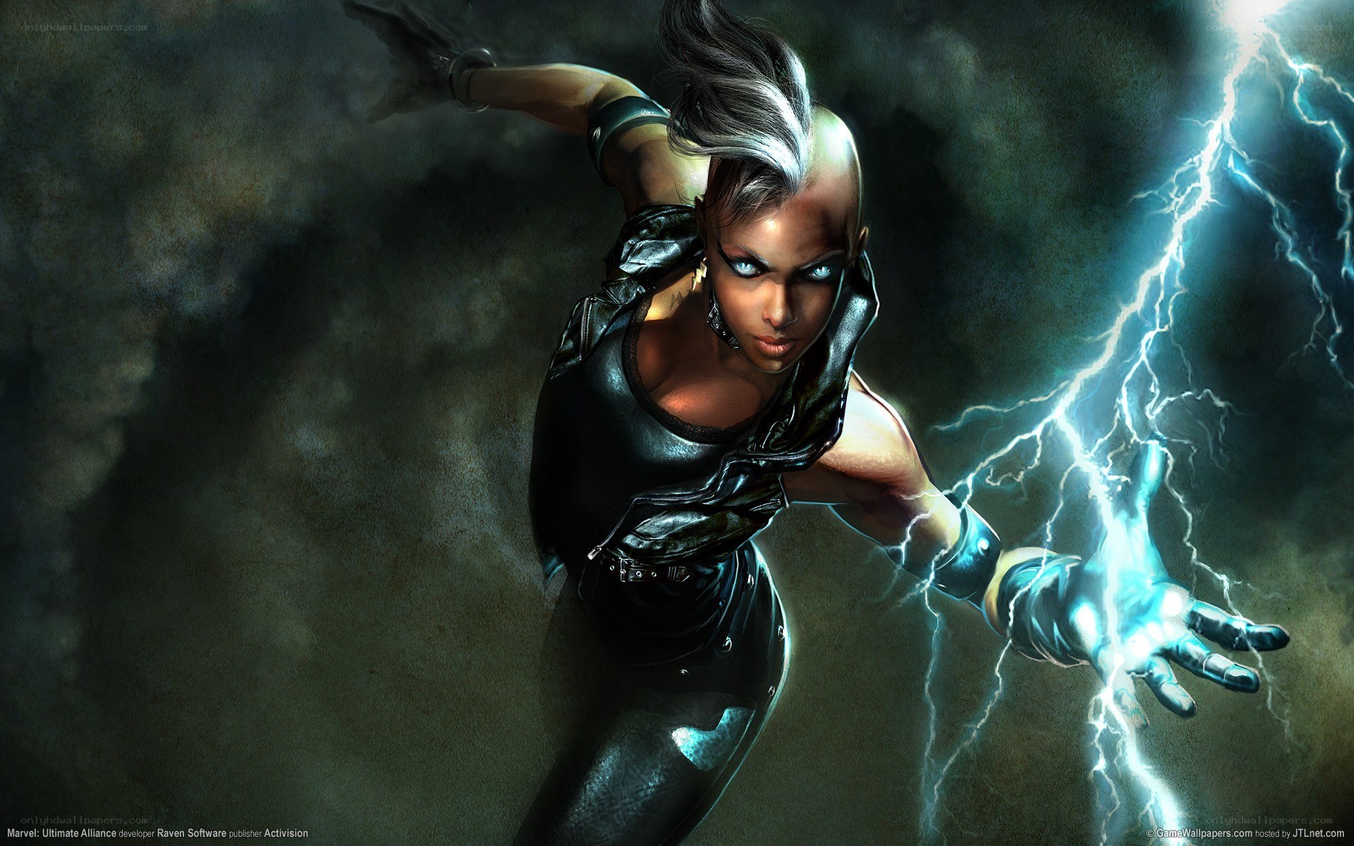 Storm unleashing lightning