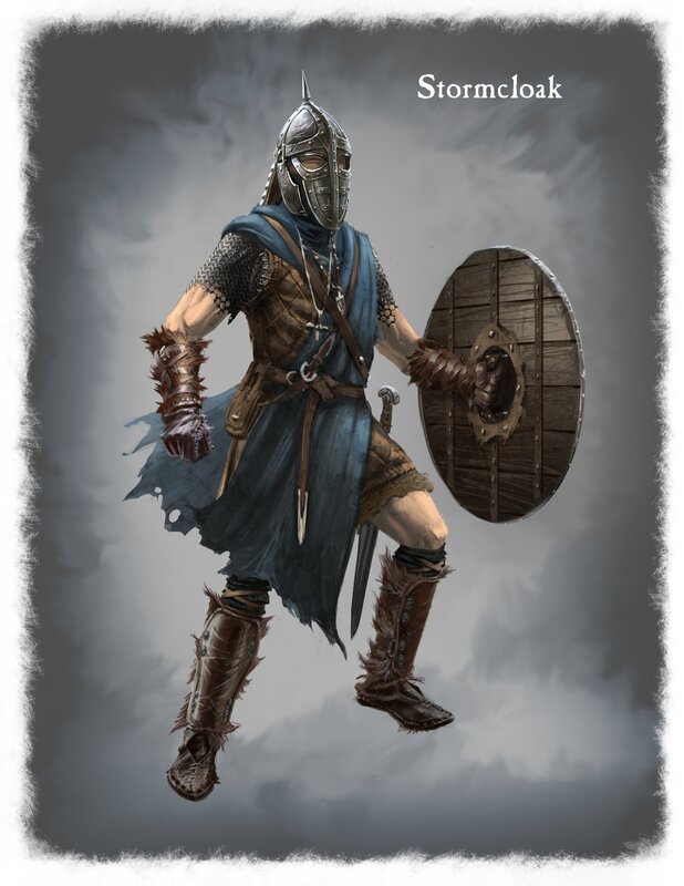 Stormcloak warrior concept art