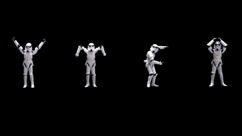 Stormtrooper Action Figures — White, Dramatic, Photograph