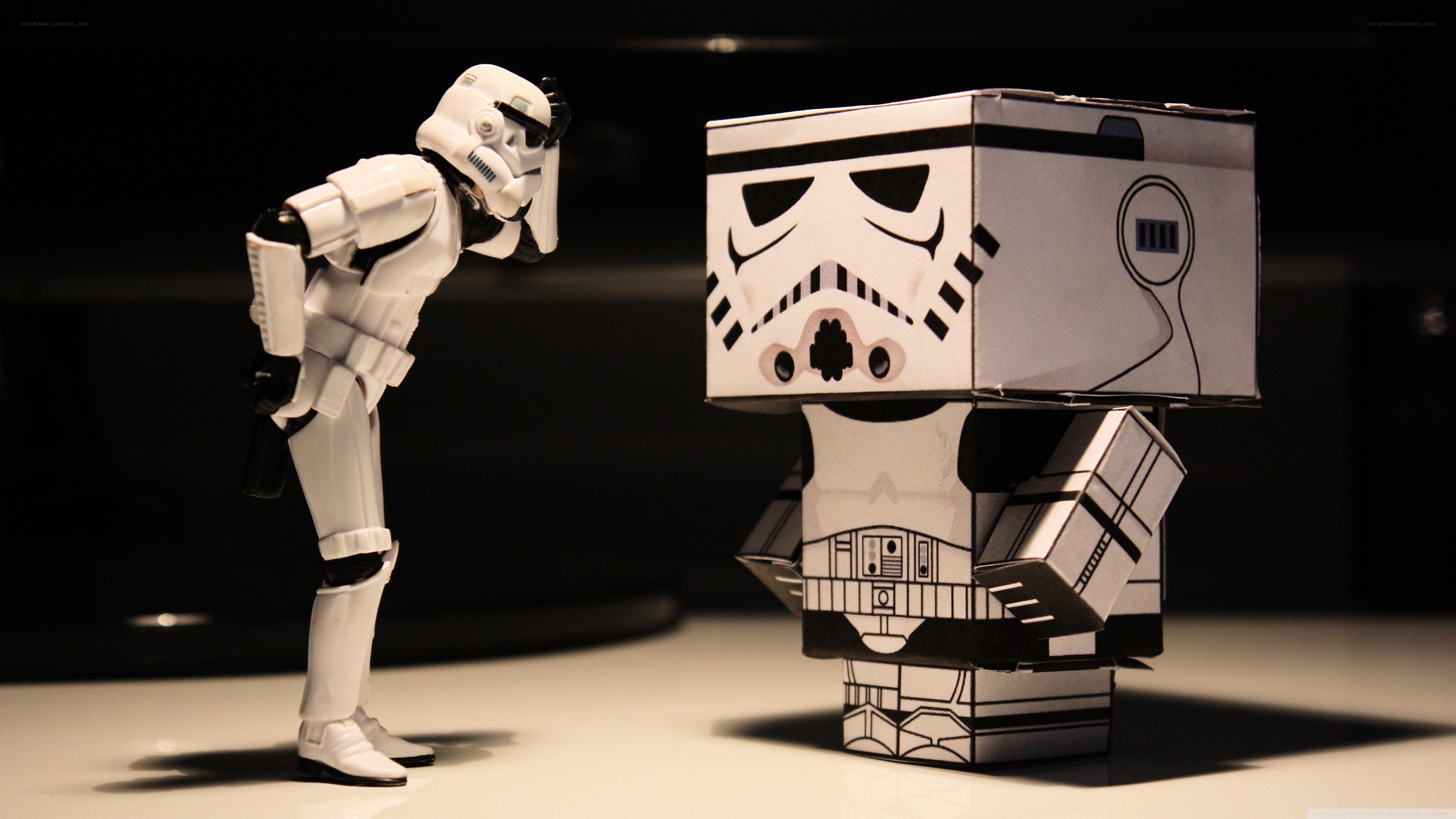 Stormtrooper and paper figure