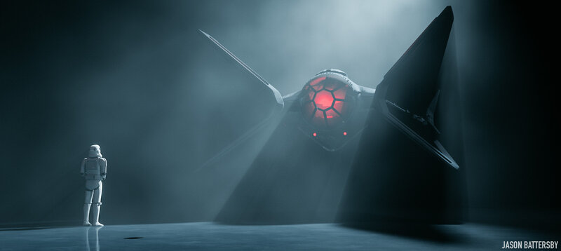 Stormtrooper and TIE Fighter