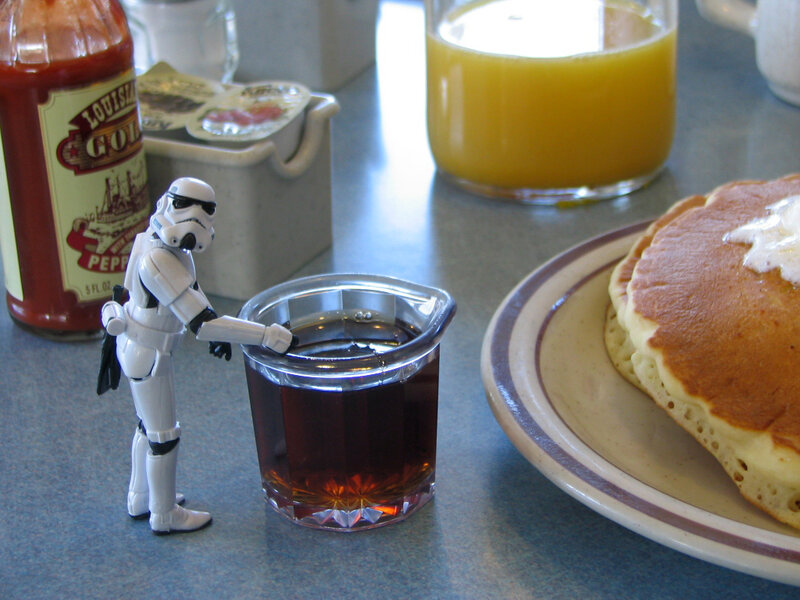 Stormtrooper at breakfast