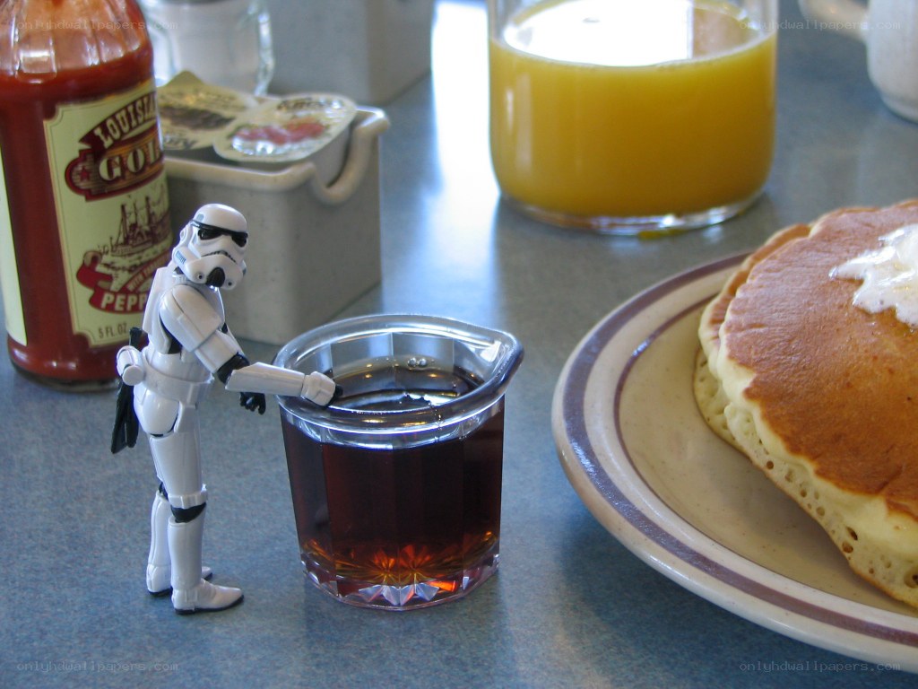 Stormtrooper at breakfast
