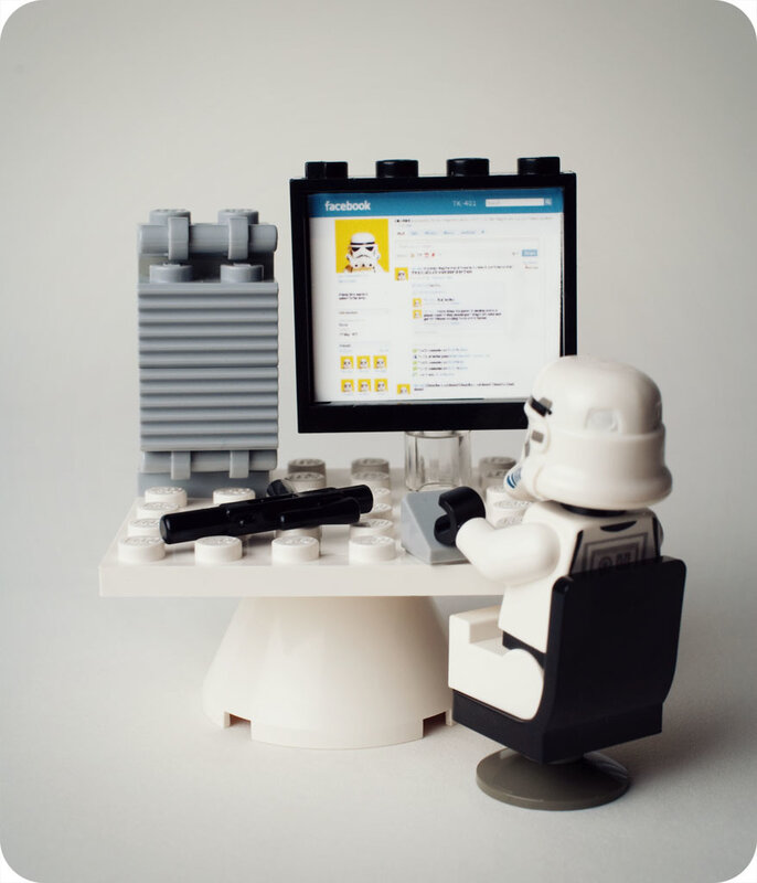 Stormtrooper at Computer — White