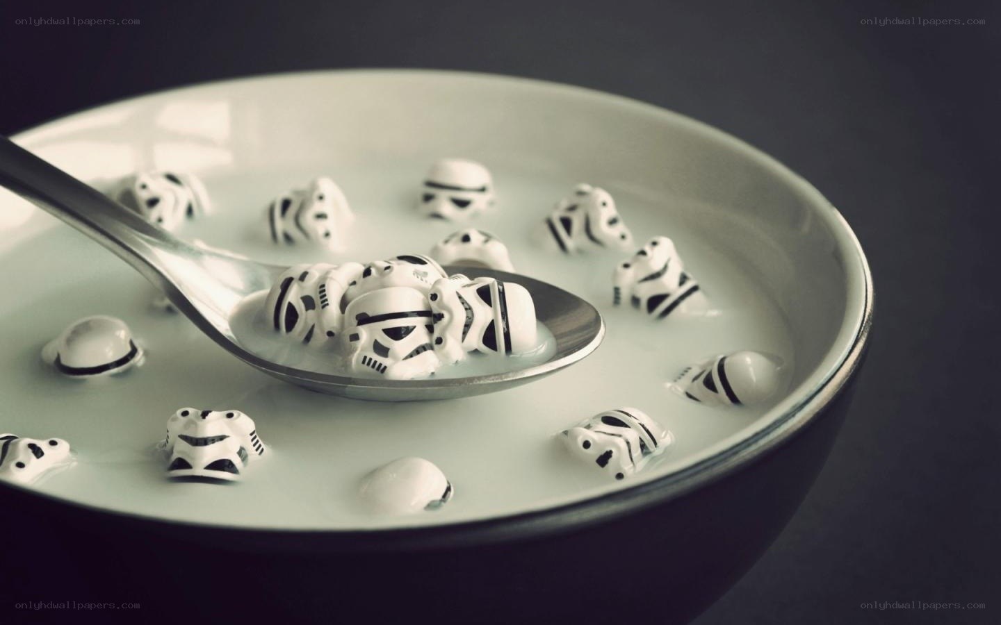 Stormtrooper cereal in milk