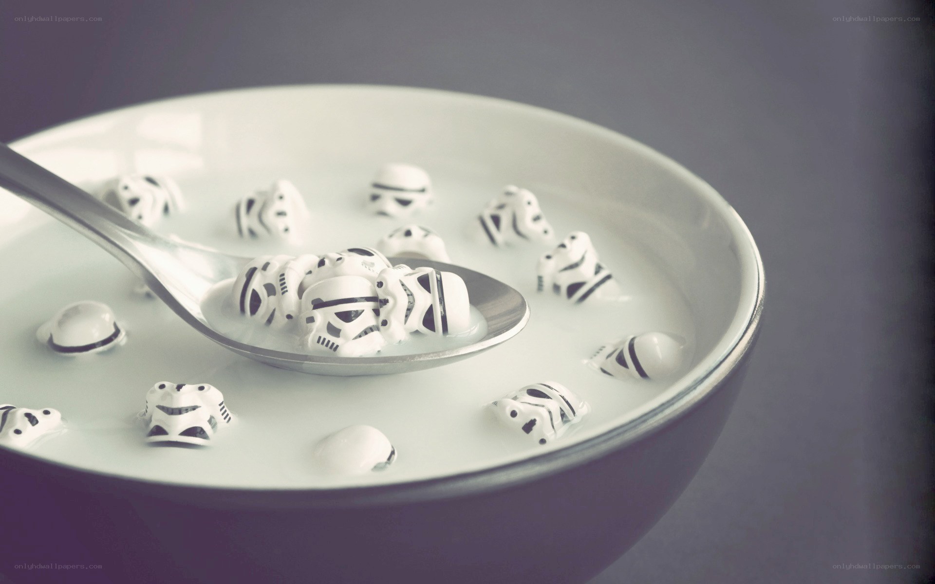 Stormtrooper cereal in milk